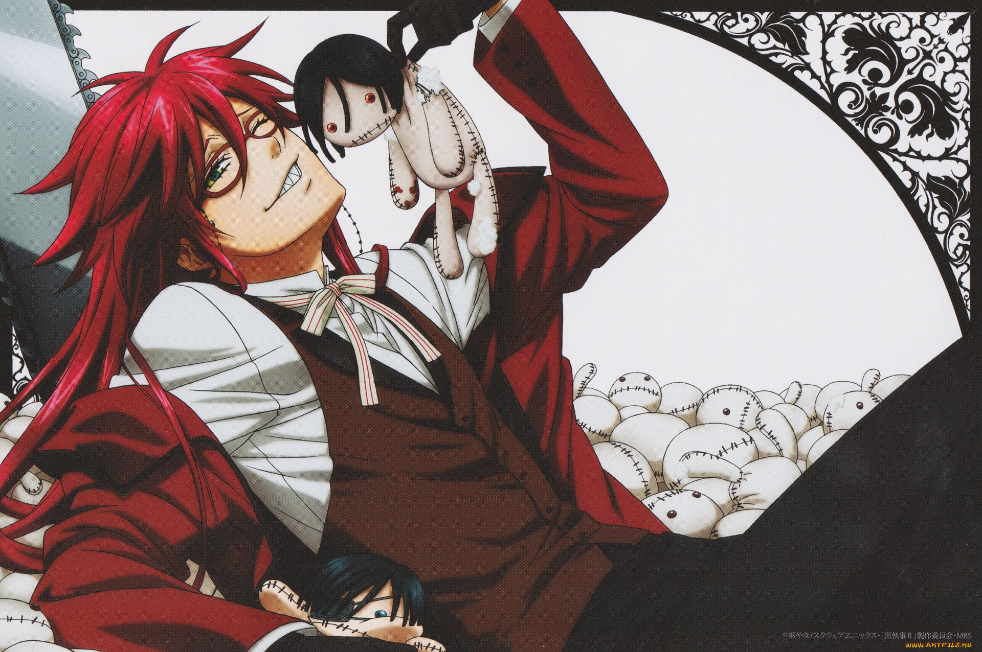 , kuroshitsuji, grell, sutcliff